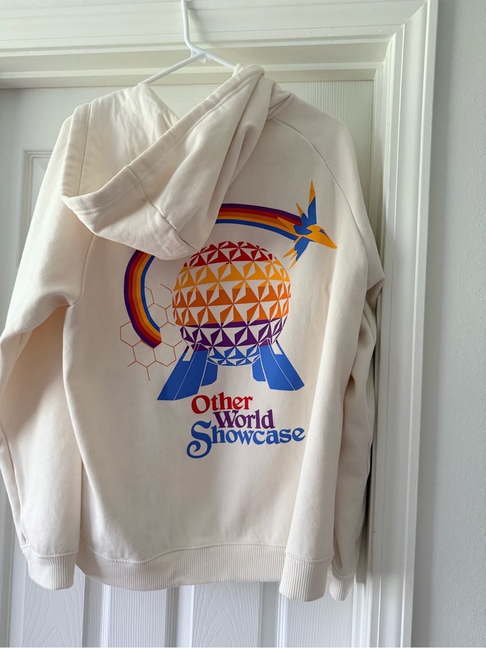 Marvel Cream Hoodie with Multicolor Graphic